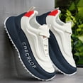 thumbnail image 2 of Men's Casual Lace-Up Basketball Shoes, Classic White and Blue Contrast Sneakers, Offering a Breathable, Lightweight, and Comfortable Feel with Shock Absorption and Wear Resistance, 2 of 9