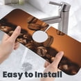 thumbnail image 6 of Fuzoiu Coffee Beans Print Kitchen Faucet Suction Pad, Sink Splash Guard Faucet Mat, Faucet Handle Drip Catcher Tray Drying Mat For Bathroom Kitchen Bathroom Countertop, 6 of 7