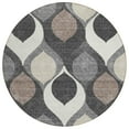 thumbnail image 2 of Addison Rugs Chantille Indoor/Outdoor Transitional Mid-century Modern Gray Washable Round Rug, 8' x 8', 2 of 6
