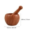 thumbnail image 4 of 1 Set Wooden Manual Garlic Press Garlic Mortar Garlic Press Kitchen Gadget, 4 of 8