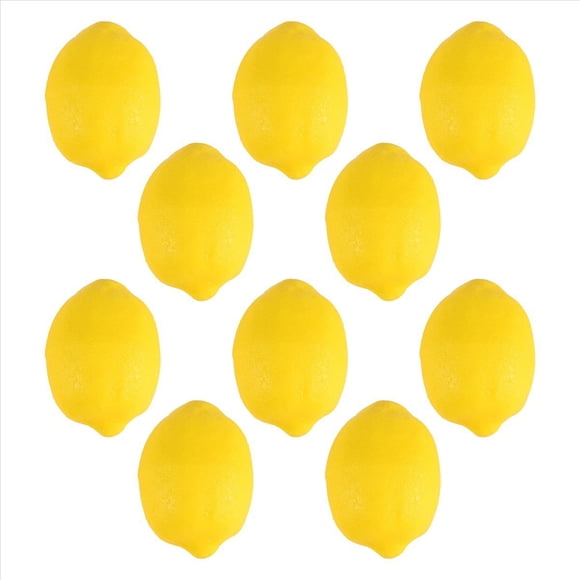 Fake Fruit Home House Kitchen Party Decoration Artificial Lifelike Simulation Amarillo Lemon 10Pcs Set