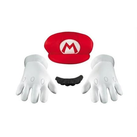 Disguise Super Mario Brothers Adult Mario Halloween Costume Accessory Kit