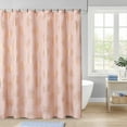 thumbnail image 2 of HIG Glitter Tropical Monstera Metallic Printed Shower Curtains for Bathroom, Peach Pink, 72"x72", 2 of 6