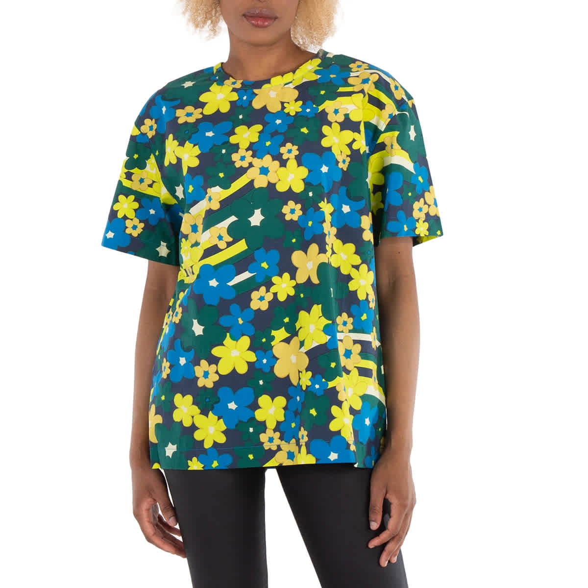 MARNI フラワープリント Tシャツ サイズ38 Marni Ladies Multicolor Flower Print T-shirt, Brand Size 38 (US