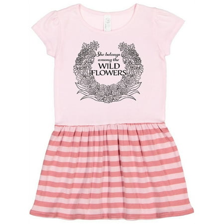

Inktastic She Belongs Among the Wild Flowers Gift Toddler Girl Dress