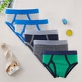 thumbnail image 2 of Karoyedx Kids Boys Underwear 5 Pack Boys Kids Cotton Briefs Underwear Colorful Prints Soft Breathable Underpants Green Size,10-12 Years, 2 of 9