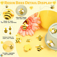 thumbnail image 3 of 120PCS Bumble-Bee Decor, Resin Honey Bees for Crafts, Small Plastic Bees Ornaments for Decorations, 3 of 7