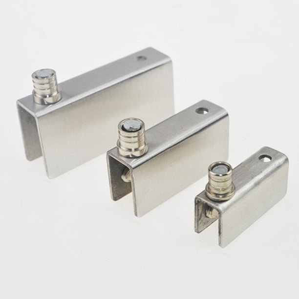 EMSea 12 Bisagras Pivotantes Para Vidrio De 3 A 6 Mm, Sin Marco, Ajustable, Abrazadera De Cristal, Accesorios De Repuesto, Plateado