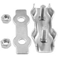 thumbnail image 4 of HUGFEGWE 12Pcs M5 304 Stainless Steel Double Wire Rope Clip Cable Clamps for 3/16 Inch Diameter Wire Rope CJB91-55182, 4 of 5