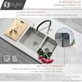 thumbnail image 3 of Stylish Undermount 28" Stainless Steel Double Bowl Kitchen Sink with Strainers S-403, 3 of 10