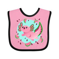 Inktastic Watermelon Axolotl Boys or Girls Baby Bib