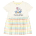 thumbnail image 3 of Inktastic My Pop Pop Loves Me to the Moon and Back Elephants in Clouds Girls Baby Dress, 3 of 5