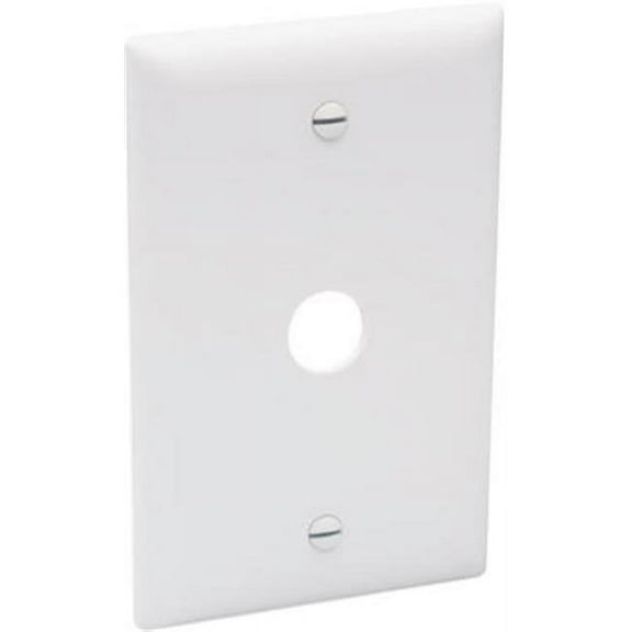 Pass & Seymour TP60W Thermoplastic Telephone Or Cable Outlet Wall Plate, White