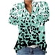 thumbnail image 1 of Tops de impresión de botones de bolsillo de manga corta de ocio con cuello en V de verano para mujer OAVQHLG3B Store lin121212, 1 of 4