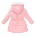 thumbnail image 4 of Ketyyh-chn99 Jacket Girl Winter Girls Winter Coat Long Thick Jacket with Insulated Body and Hood for Girls Kids Outerwear Size for 7-8 Years,Light Pink, 4 of 9