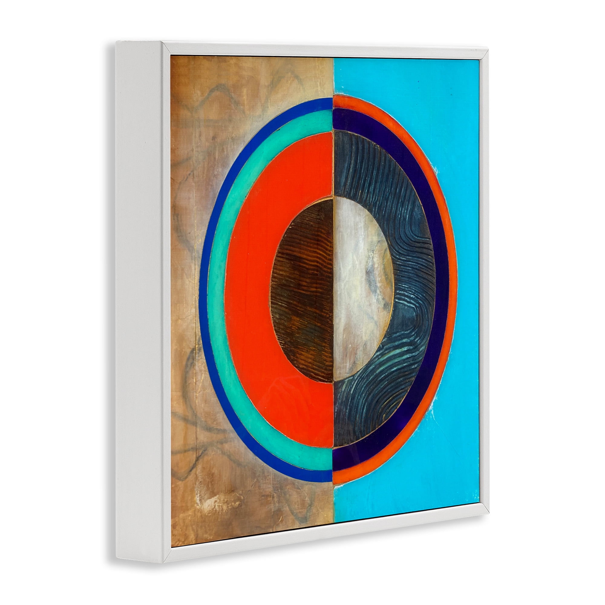 Stupell Industries Red Arc Summer Circle White Framed Giclee Art, design by Matthew Finger