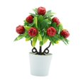 thumbnail image 2 of CoudarTitie Artificial Potted Plants Florals Decor Desktop Decoration Decorative Fake Potted Apple, 2 of 9