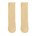 thumbnail image 2 of Pandaie Toddler Knee High Socks Non Slip Baby Girls Boys Cable Knit Tube Stockings Kids School Uniform Socks 1 Pack Beige 0-18 Years, 2 of 3