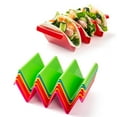 thumbnail image 4 of Colorful Taco Holder Stands - Premium LTaco Tray Plates Holds Up to 3 or 2 Tacos Each, PP Health Material Very Hard and Sturdy, Dishwasher & Microwave Safe, 4 of 7