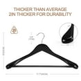 ACSTEP Wooden Hangers, Wide Shoulder Wooden Suit Hangers, NonSlip