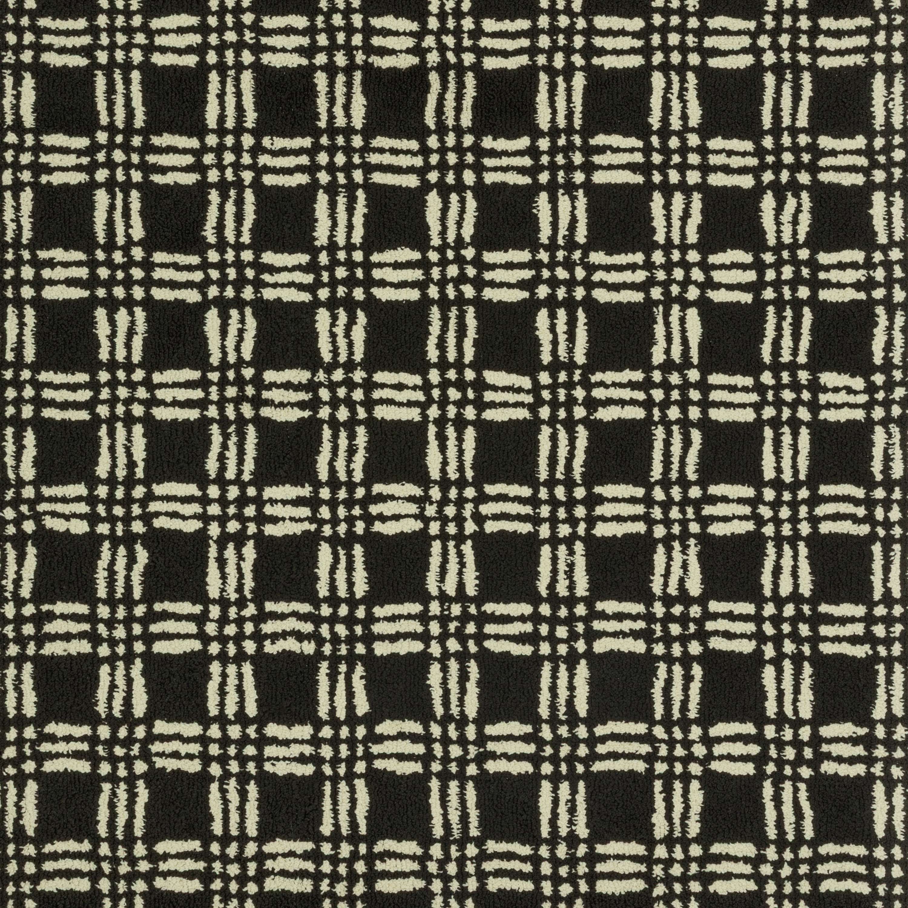Mainstays Transitional Grid Plaid Black Indoor Runner Rug, 2' x 6'