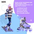 thumbnail image 6 of 4 Size Adjustable Inline Skates for Boys Girls Ages Youth & Adult with Light Up Wheels, Roller Skates Blades for Youth Kids Indoor & Outdoor Beginners, Purple, 6 of 8