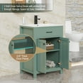 thumbnail image 6 of Eclife 24-Inch Freestanding Single Bathroom Vanity with Ceramic Sink Top, 6 of 7