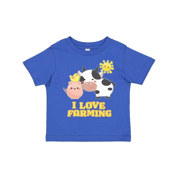 Inktastic I Love Farming Farm Animals Boys or Girls Toddler T-Shirt