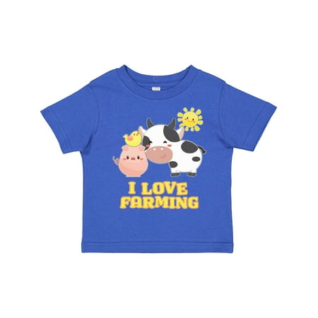 

Inktastic I Love Farming- Farm Animals Gift Toddler Boy or Toddler Girl T-Shirt