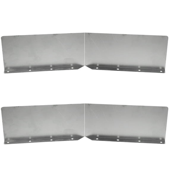 DINHEAROM 2Pcs Rain Gutter for Roof Gutter 15.7X3.5X0.8In Silver