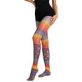 thumbnail image 2 of Vjnyvs Sweet Rainbow Pantyhose for Women, Halloween Striped Tights Elastic Colorful Stockings Thin Leggings Tights For Party,Festival, 2 of 7