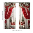 thumbnail image 3 of Beautynvta Christmas Window Curtains, Snowy Winter Scene Christmas Tree Printed Curtains, Holiday Decor Drapes for Living Room, 65.3''x29.5'', 2 Panel Set, 3 of 3