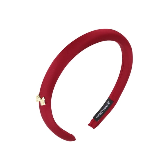 Vocoste 1 Pc Headband Bow Satin Hair Accessories Red
