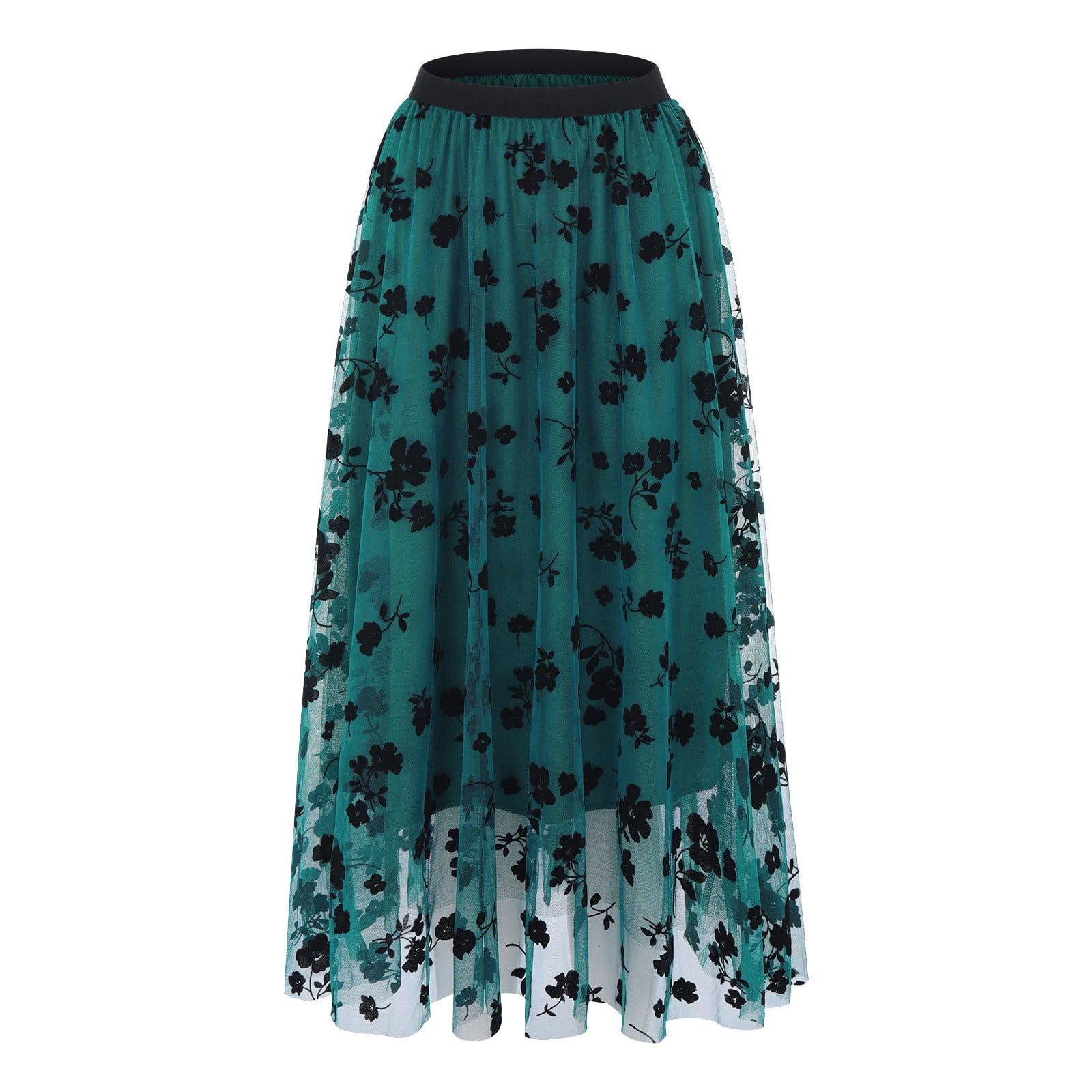 Green maxi skirt 3d hot sale