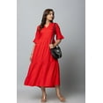 thumbnail image 6 of Dresses for Women Casual Maxi Dress Bell Sleeve All Season Red, 6 of 9