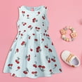 thumbnail image 2 of Mercatoo Toddler Girls Dresses Summer Cherry Print Sleeveless S𝐮ndress Kids Casual Midi Swing A-Line Casual Beach Dress Clothes, 2 of 9