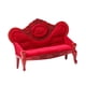 thumbnail image 5 of Sofá para casa de muñecas perfke Vintage 1/12 Rojo oscuro, 5 of 9