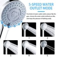 thumbnail image 4 of Shower Head Chrome Finish Surface 5 Mode Setting Rainfall Water saving bath sprayer; Hand Spray Pressurize Water Saving Bath Sprayer, 4 of 8