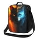 thumbnail image 1 of Disketp Red And Blue Fire Cat Bolsa Térmica Estampada para Almuerzo, Lonchera para Hombres y Mujeres Adultos, 1 of 7