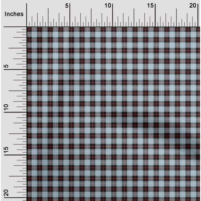 oneOone Viscose Jersey Fabric Tartan Check Printed Craft Fabric BTY 60 Inch Wide