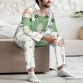 thumbnail image 7 of Hirioo Frog and Mushrooms for Men's Pajama Sets 2 Piece Pjs Men's Long-Sleeved Pajama Set Button Down Sleepwear,S-XXL-Medium, 7 of 7