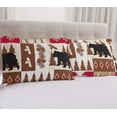 thumbnail image 4 of Jessy Home King Brown Deer Black Bear Quilt Rustic Cabin Bedding Microfiber Bedspread, 4 of 7