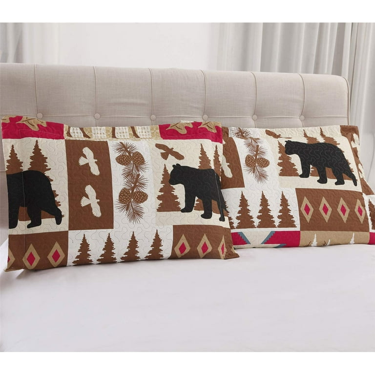 Camping cabin life chalet all day plaid moose deer bear pattern