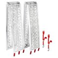 thumbnail image 1 of Black Widow Aluminum Folding Motorcycle Ramp Arched Plate, Dual Runner, Silver, 1 of 11