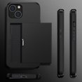 thumbnail image 6 of for iPhone 15 Plus Wallet Case with Sliding Door Hidden Pocket Credit Card Holder Dual Layer Heavy Duty Shockproof Hard PC Hybrid TPU Phone Flip Protective Cover for iPhone 15 Plus, Black, 6 of 8