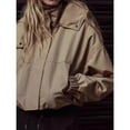 thumbnail image 3 of Nouvelle Mode et Élégance pour Femmes Printemps et Automne 2024 Veste Courte à Capuche Classique Vert Armée TP, 3 of 6