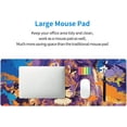 thumbnail image 6 of Watercolor Lion Gaming Mouse Pad XL, Non Slip Rubber Base Mousepad, Stitched Edges Desk Pad, Extended Large Mice Pad,31.5 X 11.8 Inch, 6 of 6