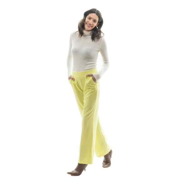Pull On Waistband Classic Wide Leg Pant