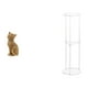 thumbnail image 1 of Figura De Gato De Resina, Mesa Auxiliar De Acrílico, Escultura Decorativa De Animal, Adorno Coleccionable Para Sala De Estar, Dormitorio, Oficina, Balcón, Estantería O Entrada., 1 of 8