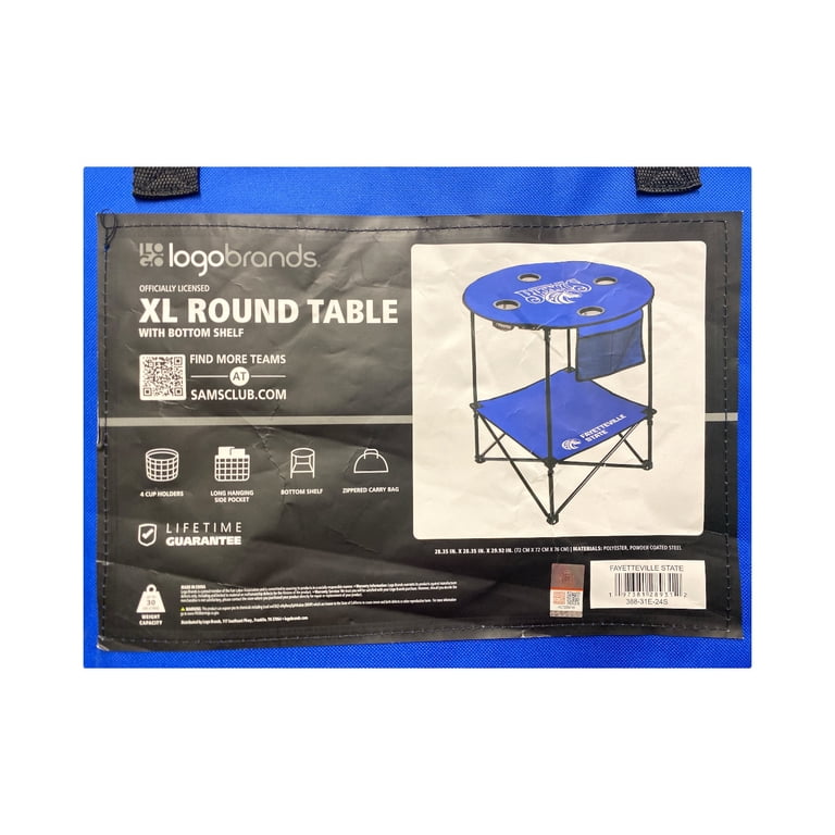 Logo Brands NCAA XL Foldable & Portable Round Table with Bottom